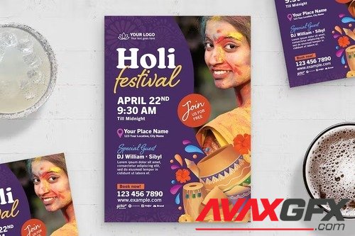 Holi Festival Flyer Template