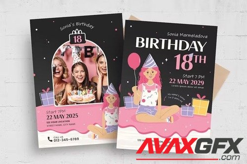 Birthday Party Invite Flyer Template 