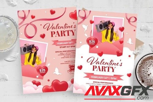 Valentine's day Flyer Template 53RVCFH