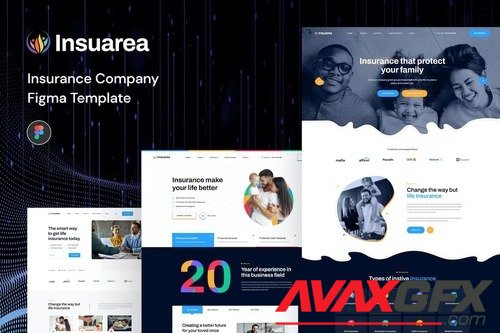 Insuarea – Insurance Company Figma Template 7CWV3ZP