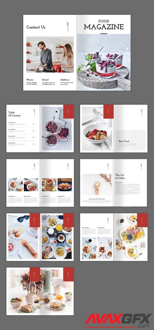 Adobestock - Food Magazine Layout 530139847