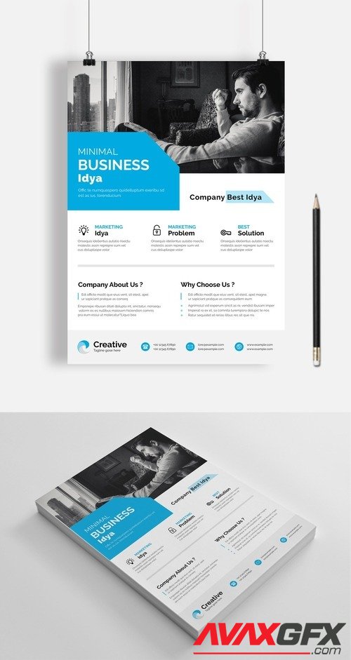 Adobestock - Mnimal Business Flyer 530139846