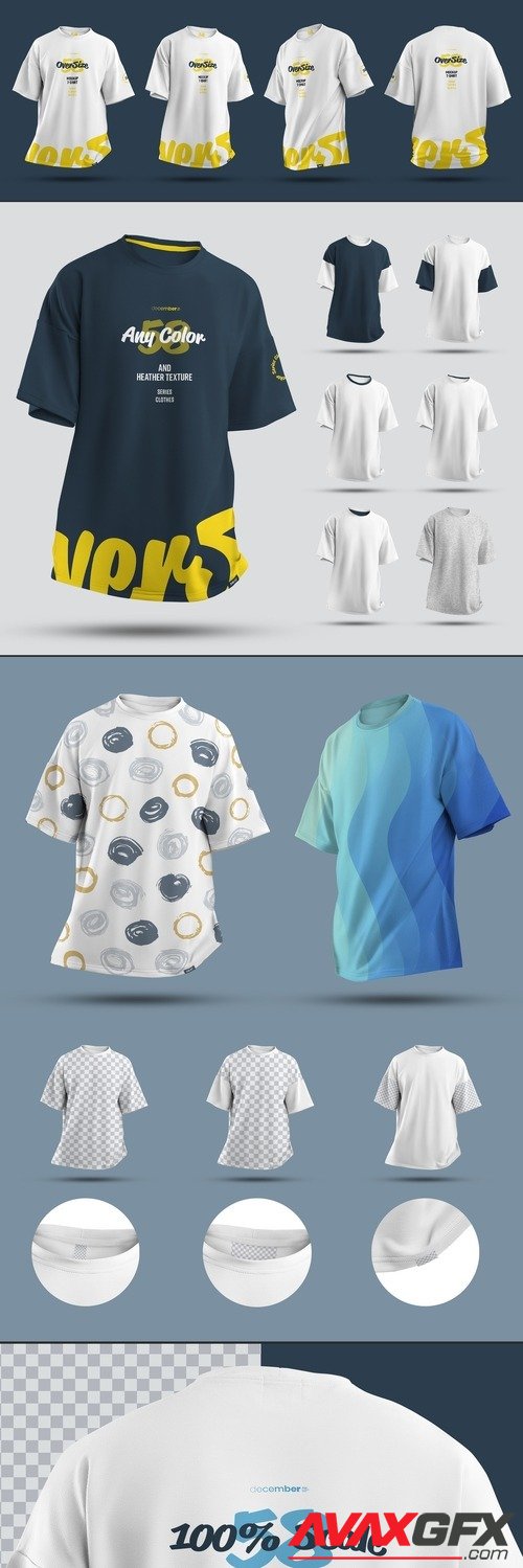 Adobestock - 4 Oversize T-Shirt Mockups 530156527