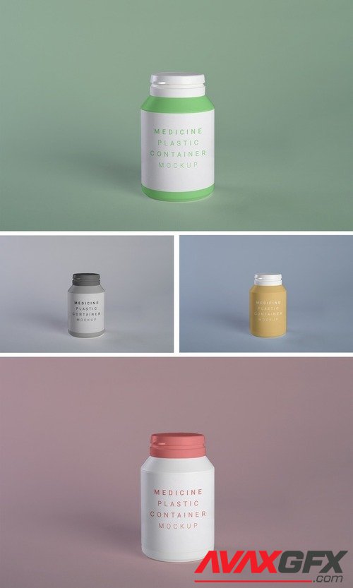 Adobestock - Editable White Opaque Drug Pill Plastic Container Bottle 530095881