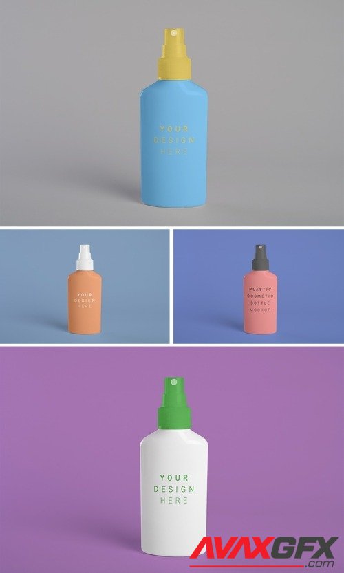 Adobestock - Editable White Liquid Lotion Cosmetic Spray Opaque Plastic Pump Bottle 530095885