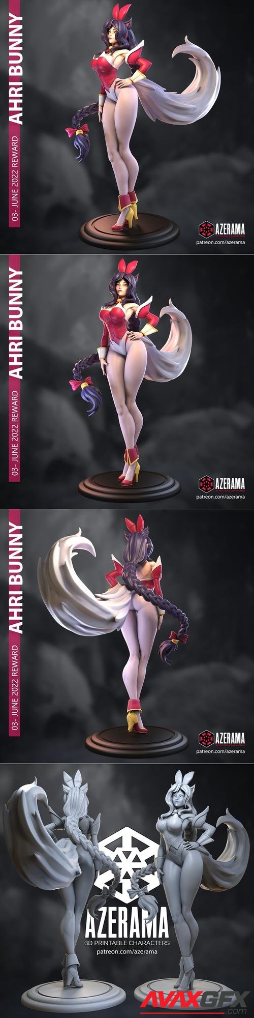 Ahri Bunny Standard - Azerama – 3D Print