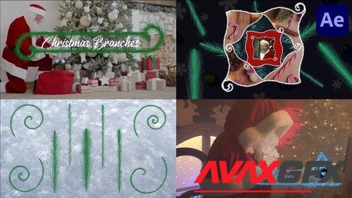 Christmas Branches And Vignettes And Titles Pack for After Effects 42292193