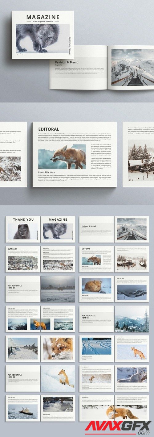 Adobestock - Magazine Layout Landscape 522555285