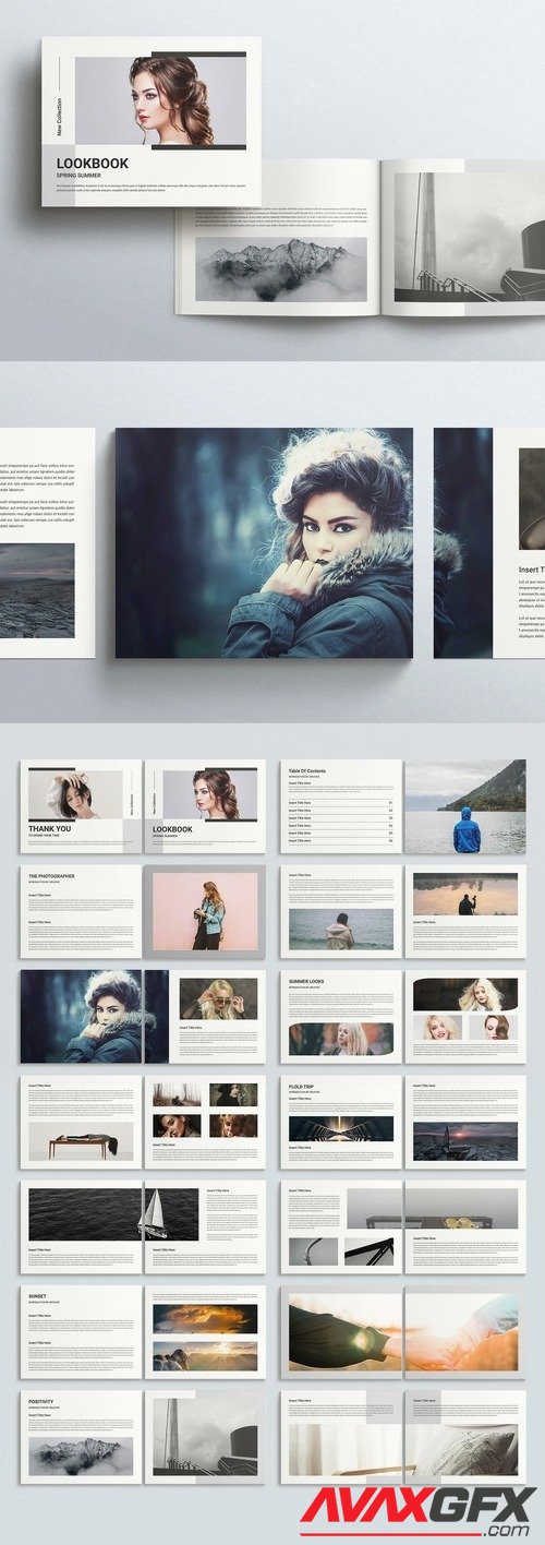 Adobestock - Lookbook Magazine Layout Landscape 522555284