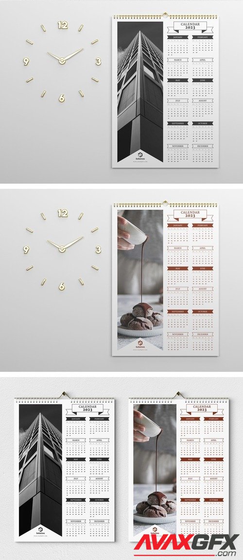 Adobestock - Calendar 2023 Layout 522339895