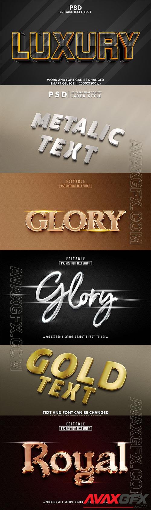 Psd style text effect editable set vol 48