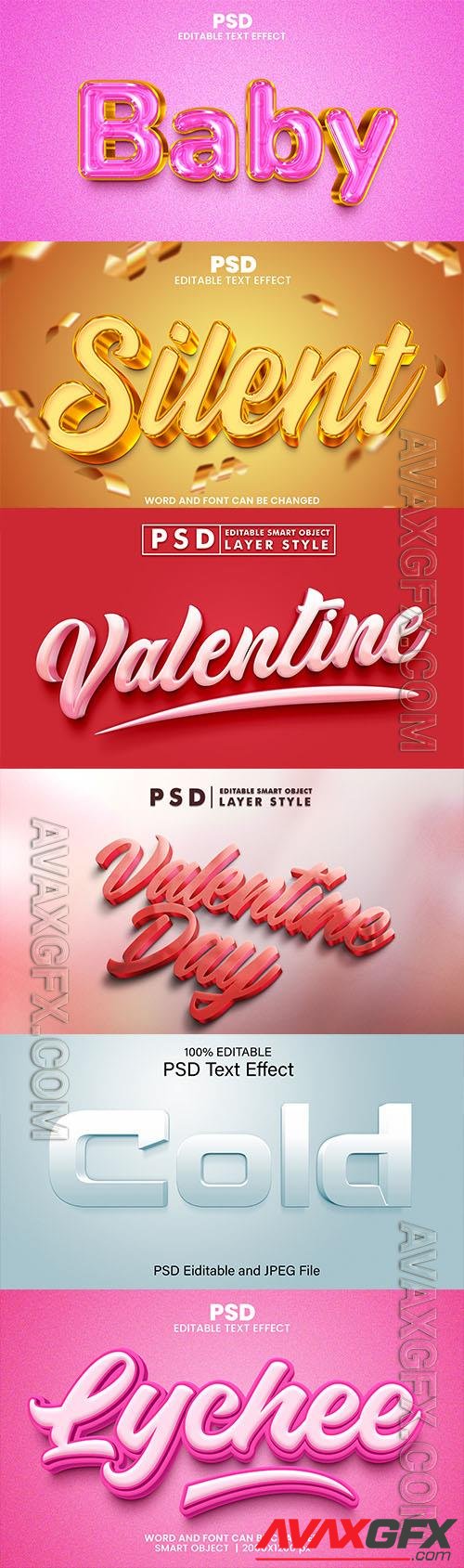 Psd style text effect editable set vol 49