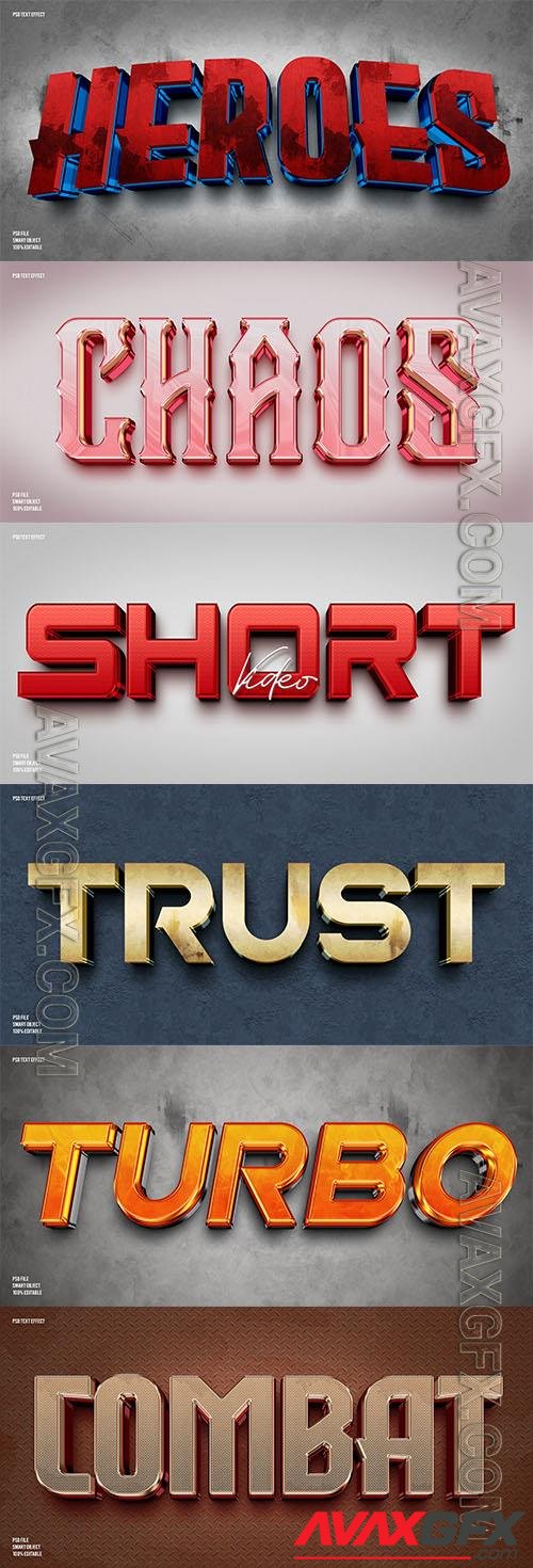 Psd style text effect editable set vol 55