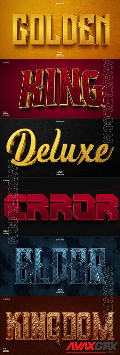 Psd style text effect editable set vol 56