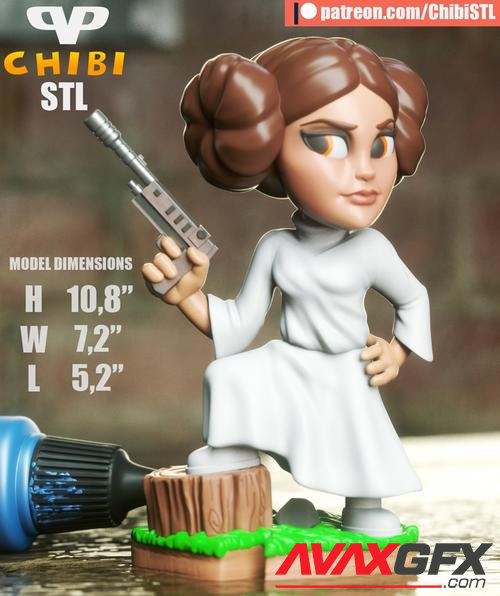 3DXM - Princess Leia Chibi – 3D Print