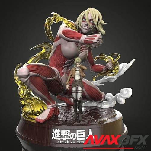 Female Titan and Annie From Attack On Titan – 3D Print