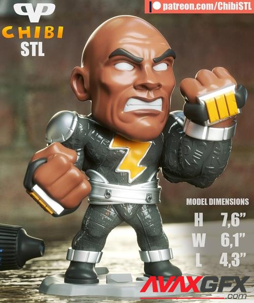 3DXM - Black Adam Chibi – 3D Print