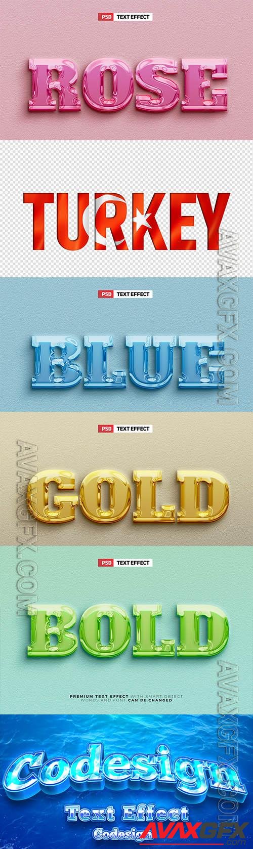 Psd style text effect editable set vol 62