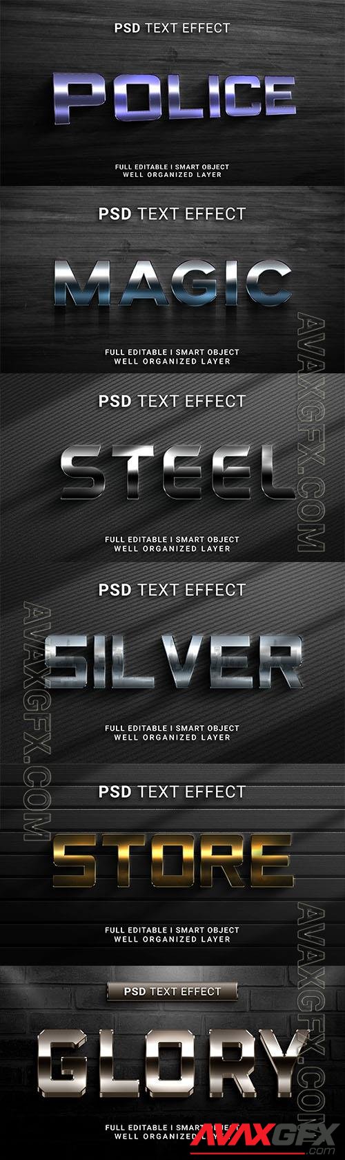 Psd style text effect editable set vol 61