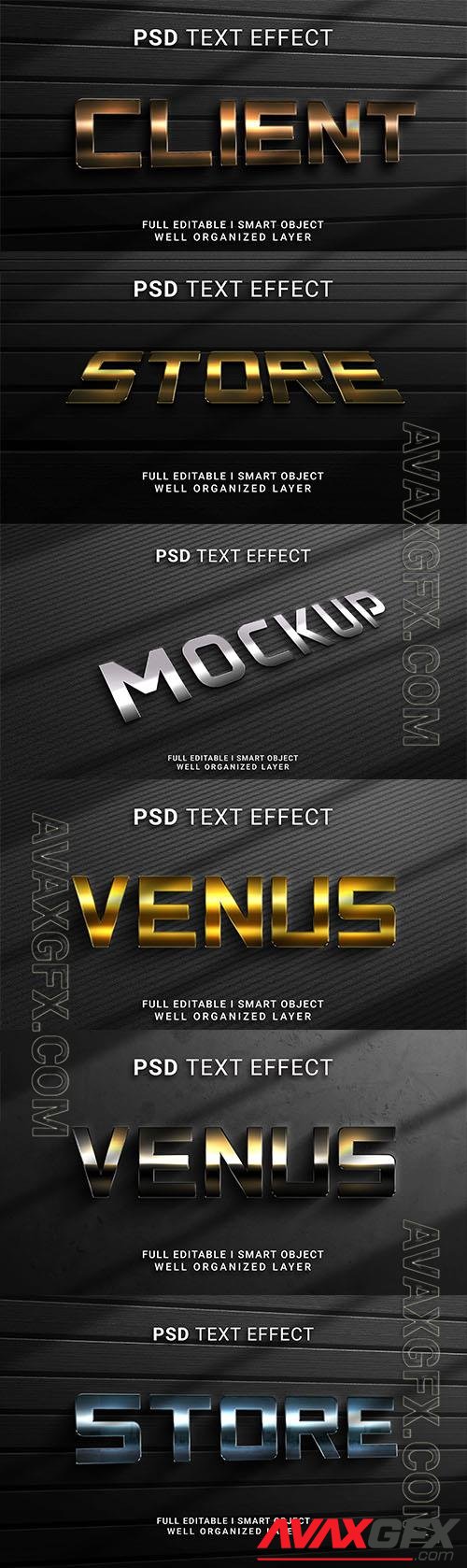 Psd style text effect editable set vol 60