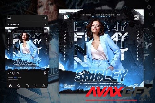 Night Club Party Flyer Template BZ38WH6