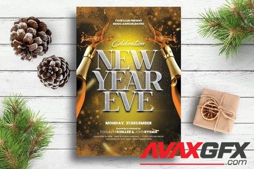 New Year Celebration Flyer QYMXAPD
