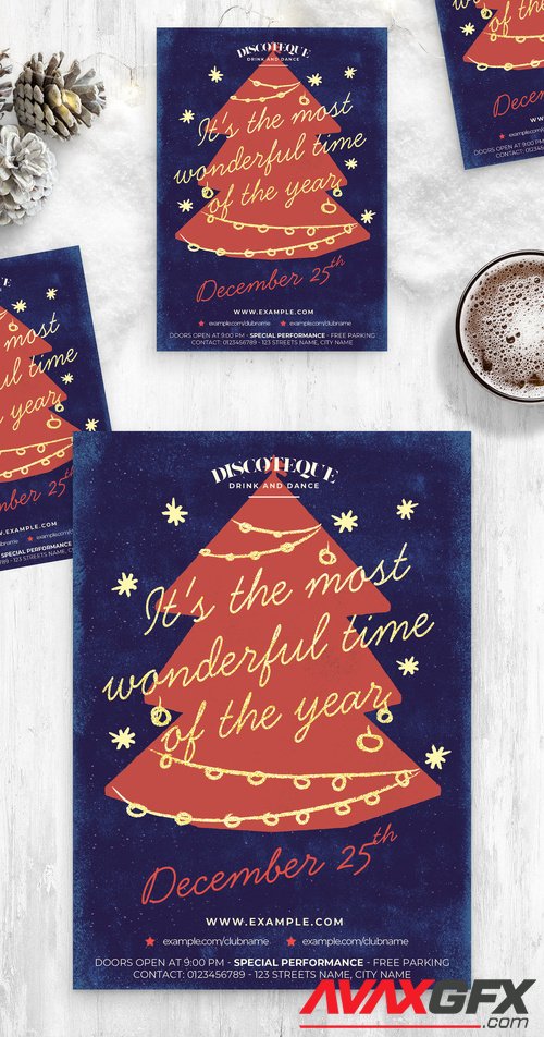 Adobestock - Christmas Flyer Template 530435249