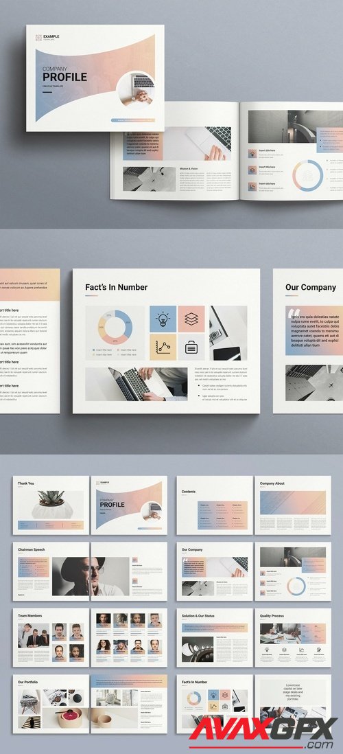 Adobestock - Company Profile Layout Landscape 514508547