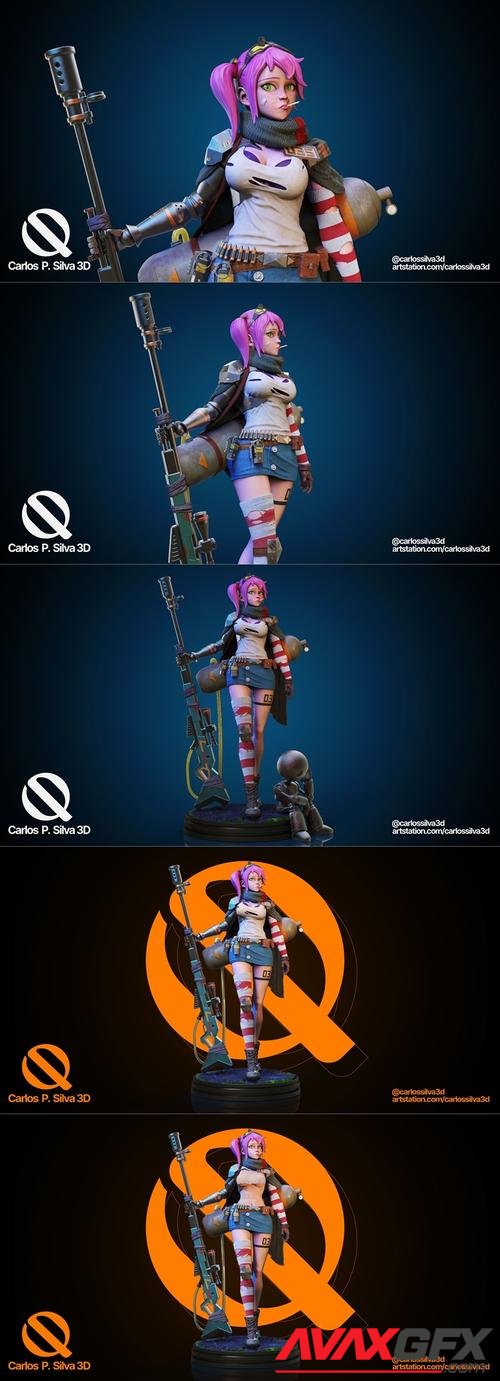 War Girl and 3 torso option and an extra robot – 3D Print