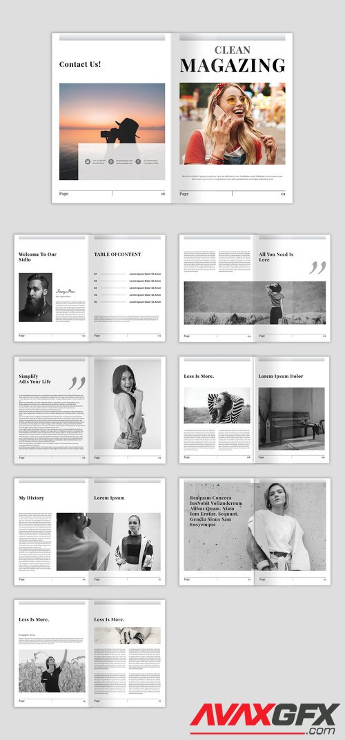 Adobestock - Clean Magazine Layout 516604909