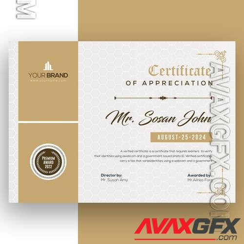 PSD elegant certificate template