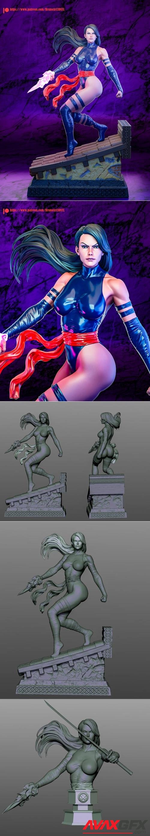 Psylocke and NSFW and Bust – 3D Print