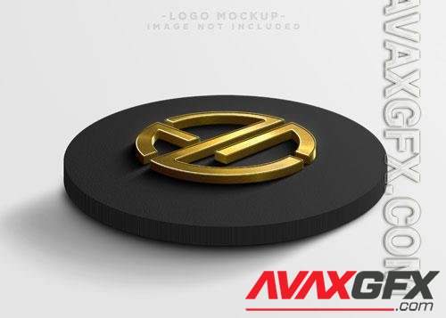 PSD luxury gold logo mockup