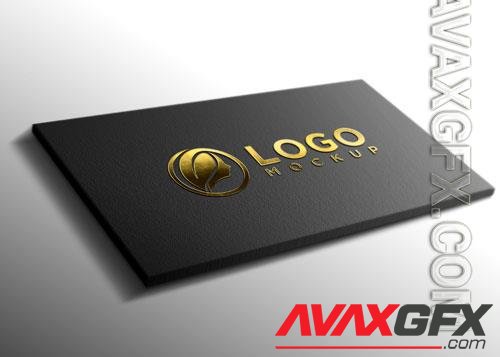 Luxury gold metallic logo mockup