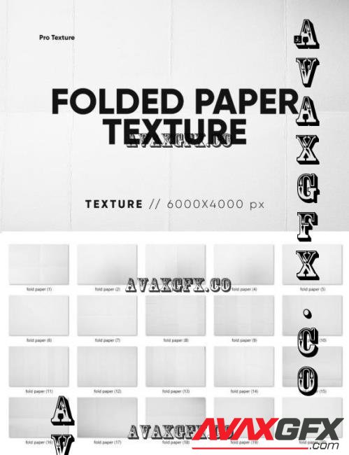 20 Folded Paper Texture - 10977350