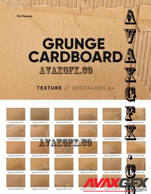 20 Grunge Cardboard Textures - 10977357