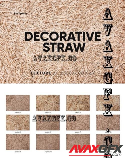 12 Decorative Straw Texture - 10977372
