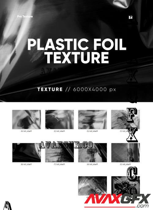 10 Plastic Foil Texture HQ - 10977379