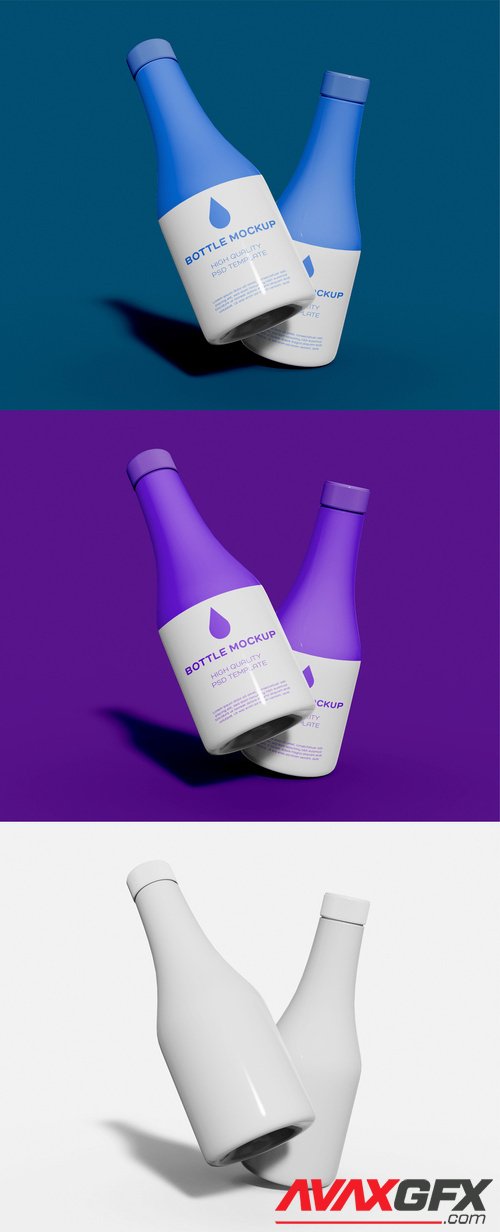 Adobestock - Two Glossy Juice Bottles Mockup 527709074