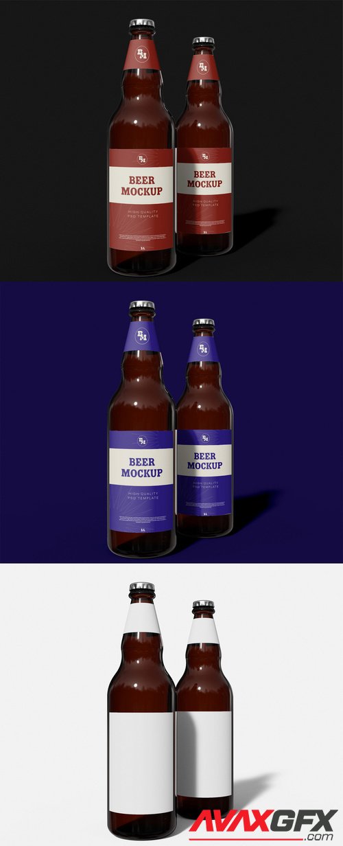 Adobestock - Pair of Beer Bottles Mockup 527709068