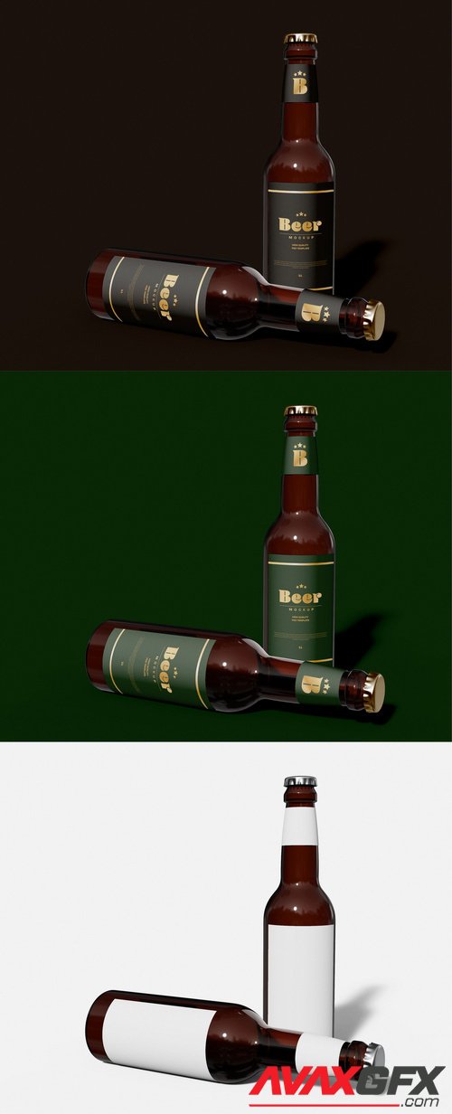Adobestock - Beer Bottles Mockup 527709073