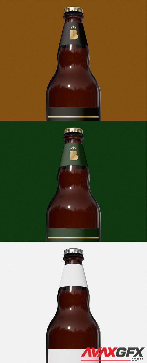 Adobestock - Front View of Isolated Beer Bottle Mockup 527709066