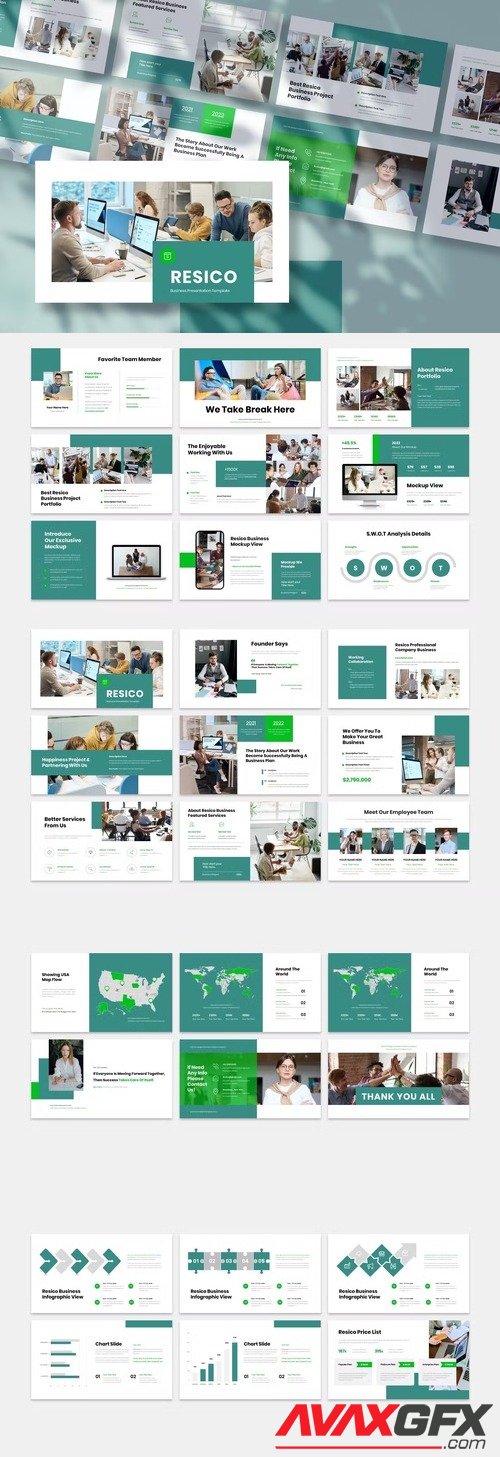 Resico - Business Presentation PowerPoint Template