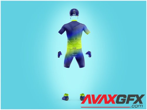 Adobestock - Cycling Kit Mockup - Back View 532541786