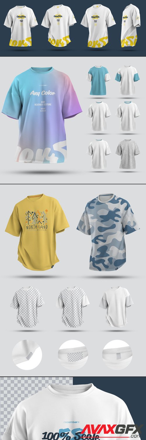 Adobestock - 4 Oversize T-Shirt Mockups 530156529