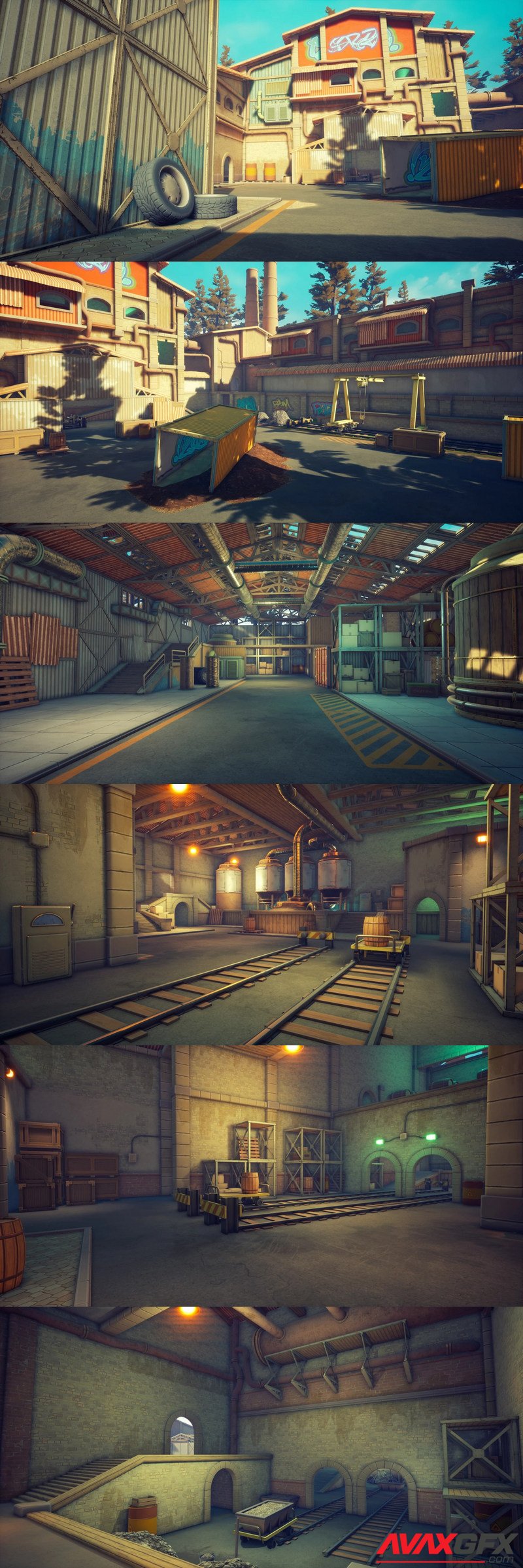 Stylized Industrial Area