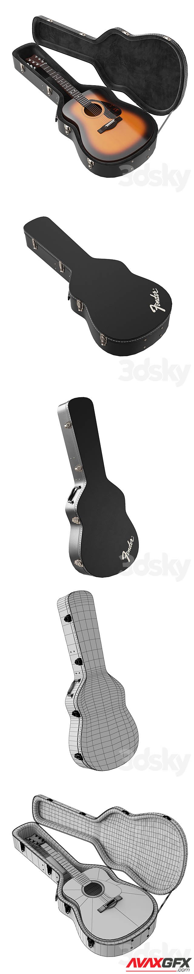 Guitar Case 3D Model