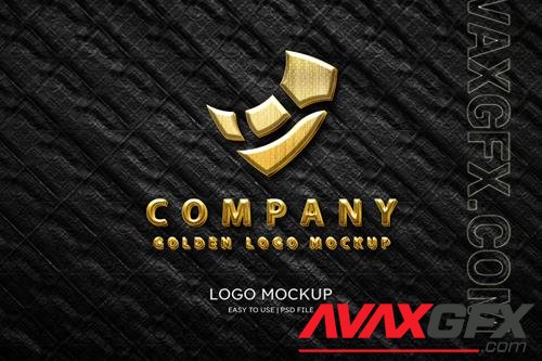 PSD luxury golden logo mockup 3d style