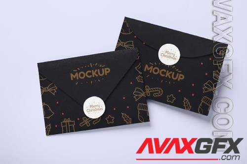 PSD paper envelope mock-up design with sticker