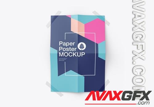 PSD paper folded mockup